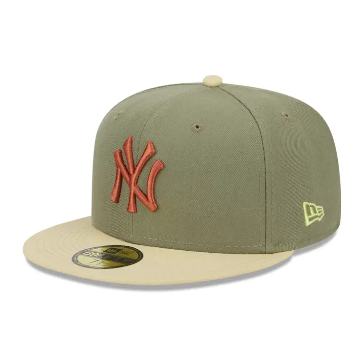 New York Yankees MLB Écorce patinée 59FIFTY VERT/OR VGT/OR FONCÉ