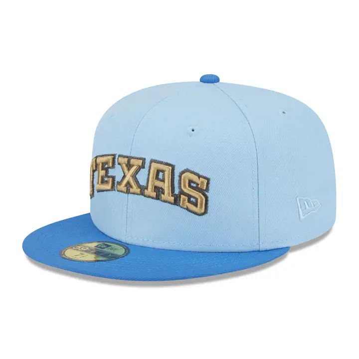 Texas Rangers MLB Doscientos Downpour 59FIFTY SKBL/BLEU/ROSE CLAIR