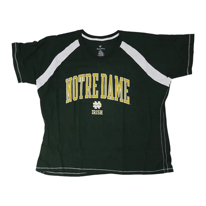 Notre Dame Fighting Irish NCAA FEMME MANCHES COURTES LOGO ARC DKG