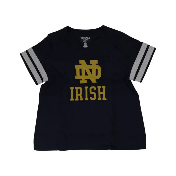 T-SHIRT FEMME COURTES MANCHES DOUBLES BRAS NCAA NOTRE DAME FIGHTING IRISH