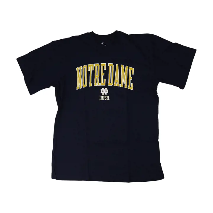 Notre Dame Fighting Irish NCAA T-shirt ARCH OVER LOGO Bleu marine