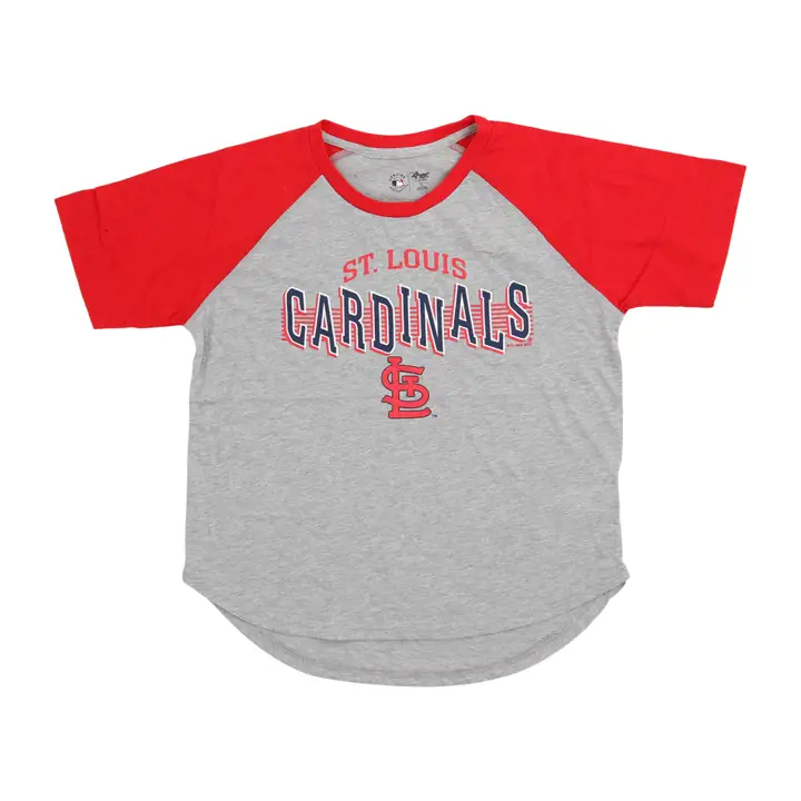 T-shirt à manches courtes STL CARDS MLB pour femme, collection Slugger 23 gris