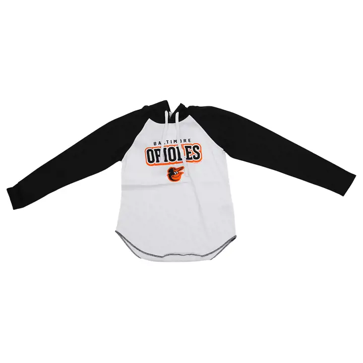 T-shirt à capuchon manches longues 23 WH Baltimore Orioles MLB pour femme
