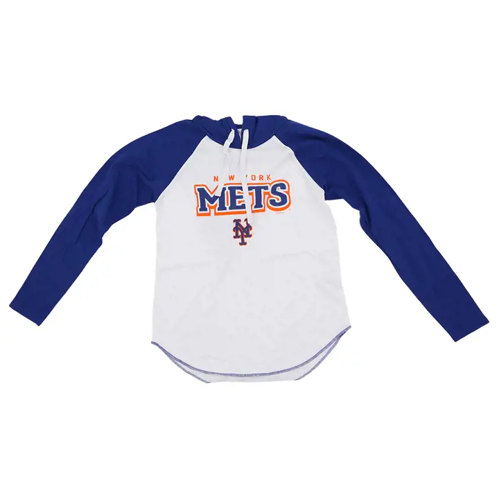 New York Mets MLB Tee-shirt à capuche à manches longues Règles du jeu Femme 23 BLA