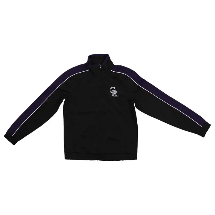 Veste de survêtement de l'équipe féminine des Colorado Rockies MLB 23 BLK/PU