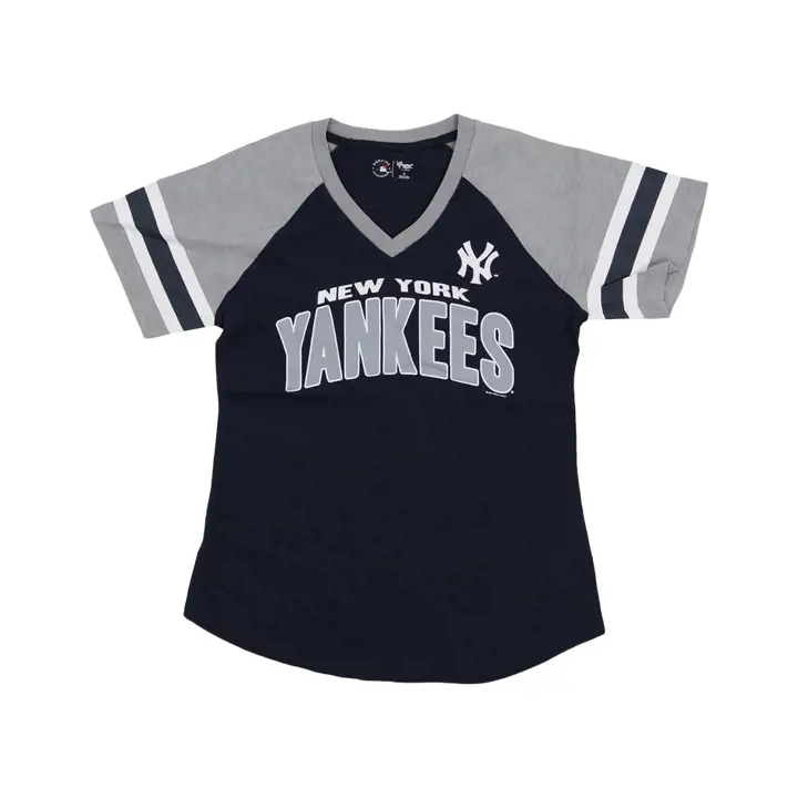 T-shirt Femme MLB New York Yankees à rayures sur les manches 23 BLEU MARINE