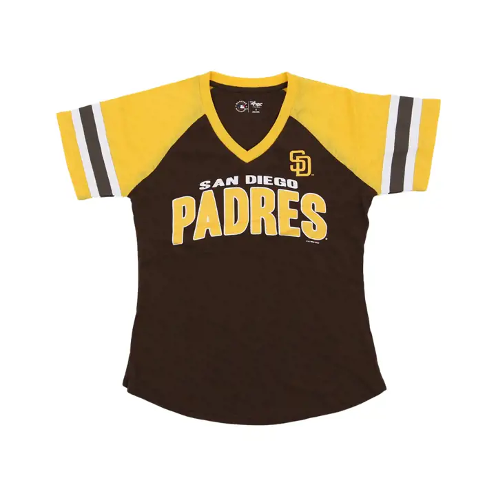 T-shirt MLB Femme Manches Rayées San Diego Padres 23 BRN