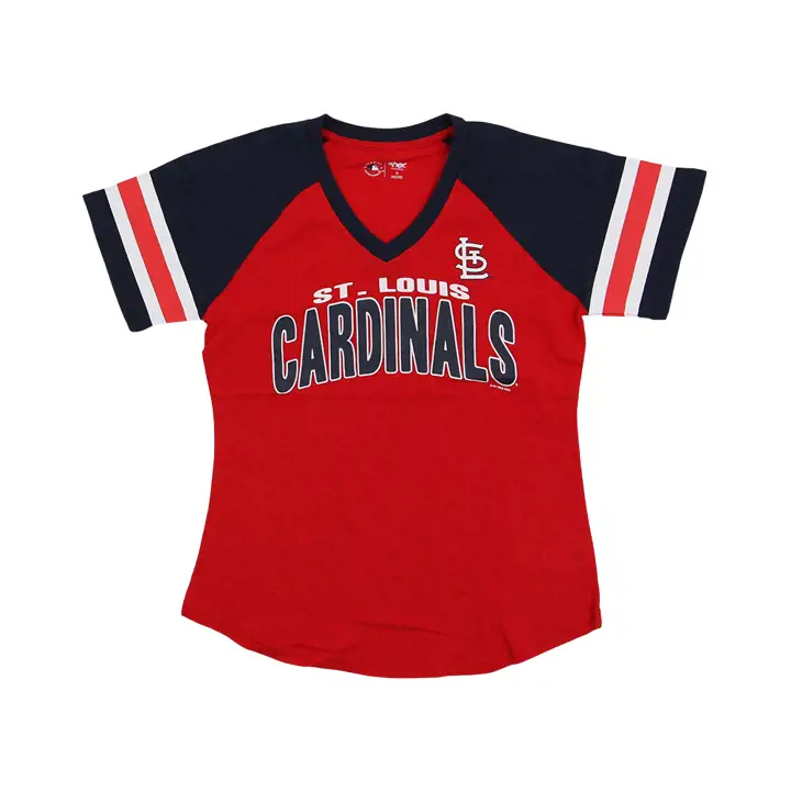 T-shirt Femme Manches Rayées St. Louis Cardinals MLB 23 Rouge