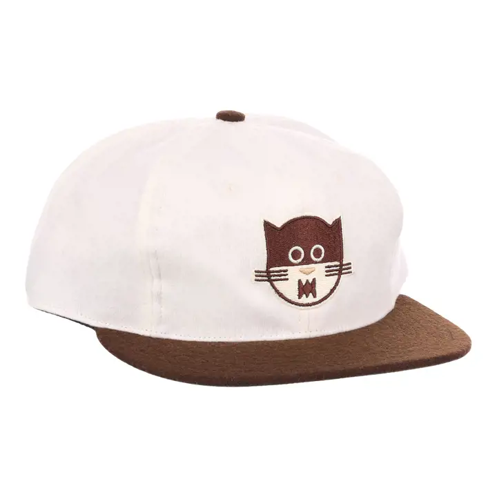 Chicago Cats Casquette baseball d'inspiration vintage blanc/brun