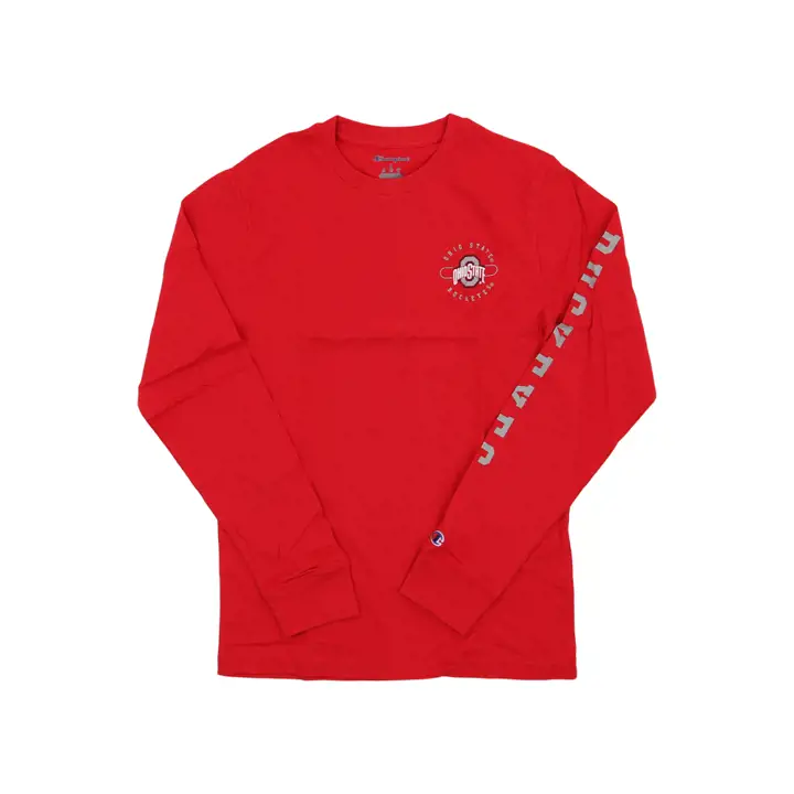 T-Shirt Manches Longues Ohio State Buckeyes NCAA 3 Frappes 23 ROUGE