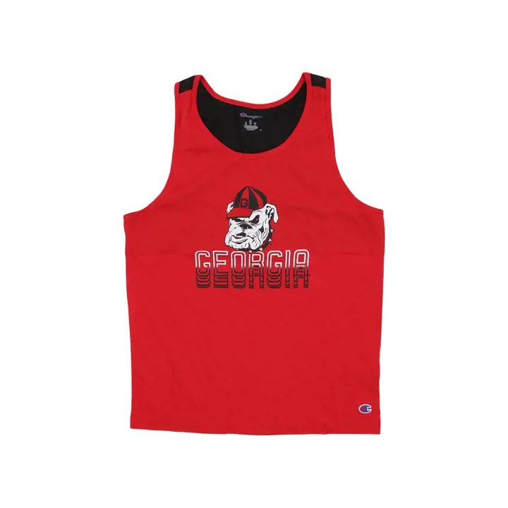 Georgia Bulldogs NCAA Débardeur Colorblock 23 ROUGE