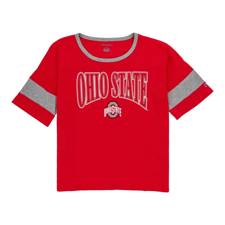 T-shirt surdimensionné femme NCAA Ohio State Buckeyes 22 ROUGE