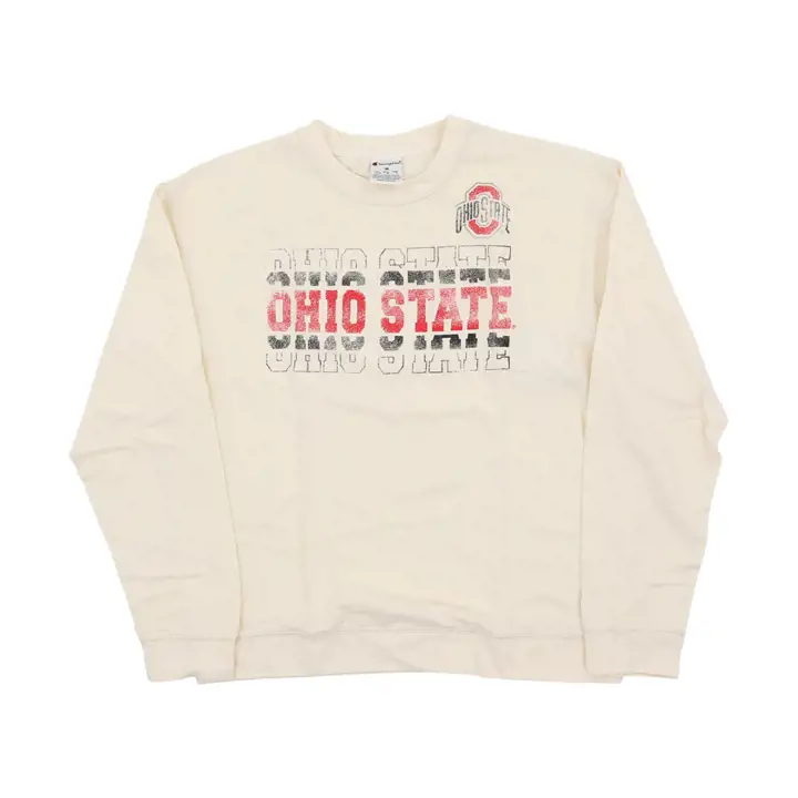 Ohio State Buckeyes NCAA Sweat Ras-du-Cou en Molleton Femme 22 CRÈME