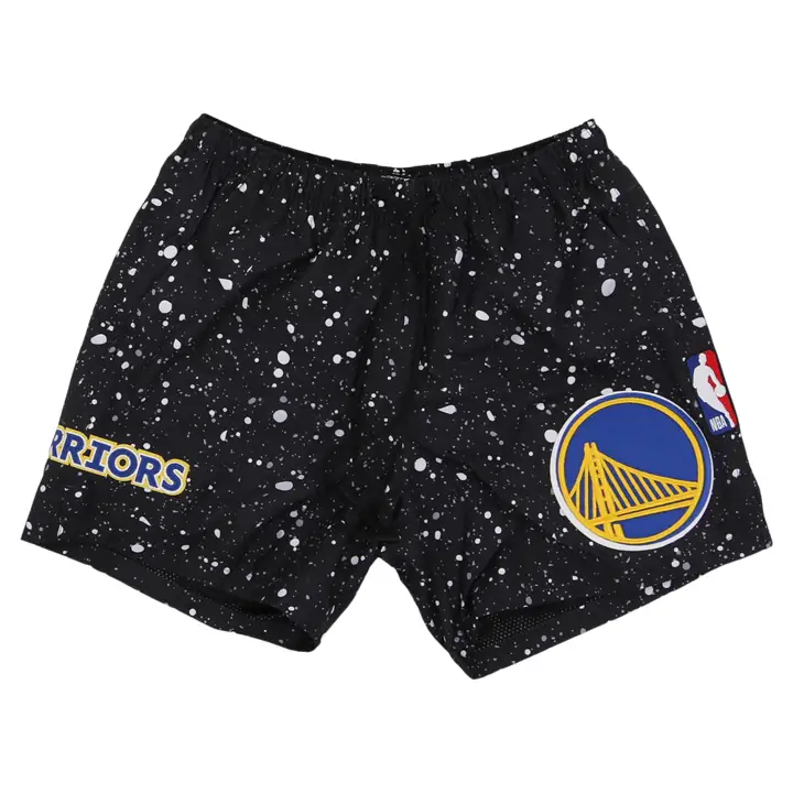 Short tissé Golden State Warriors NBA AOP Équipe noir