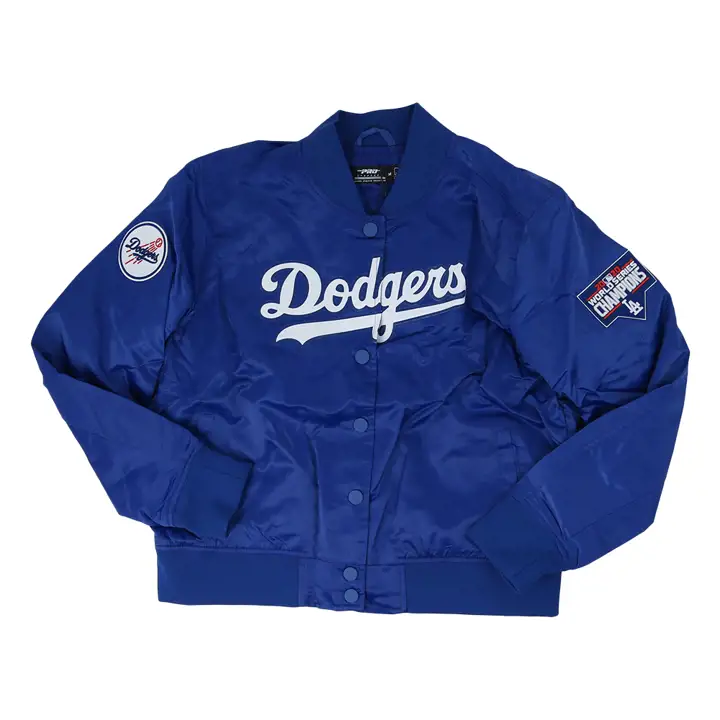 Veste en satin MLB Los Angeles Dodgers pour femme 22 BLEU