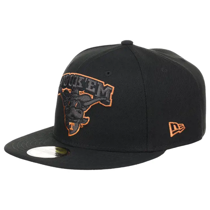 Casquette 59FIFTY Blackout des Texas Longhorns de la NCAA