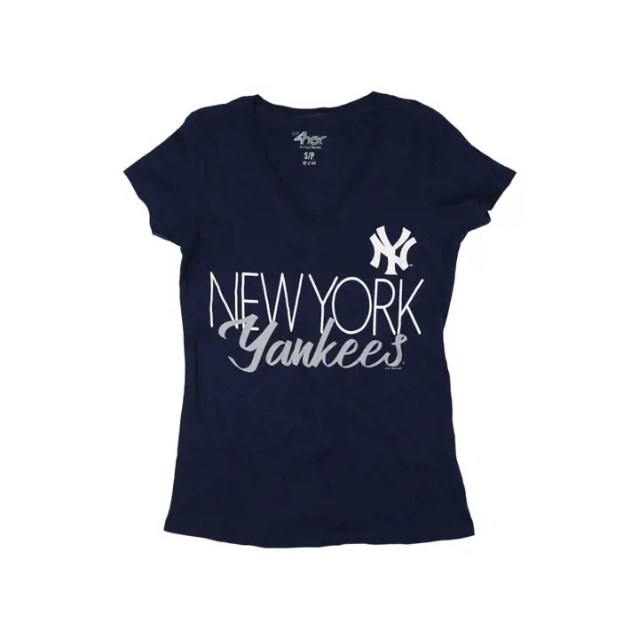 T-shirt New York Yankees MLB Fair Catch pour femme 22 BLEU MARINE