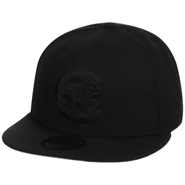 Casquette 59FIFTY MLB Blackout des Chicago Cubs - Noir