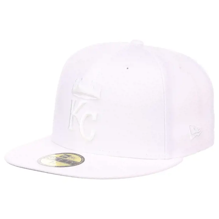 Kansas City Royals MLB Casquette 59FIFTY Team Wht Entièrement Blanche