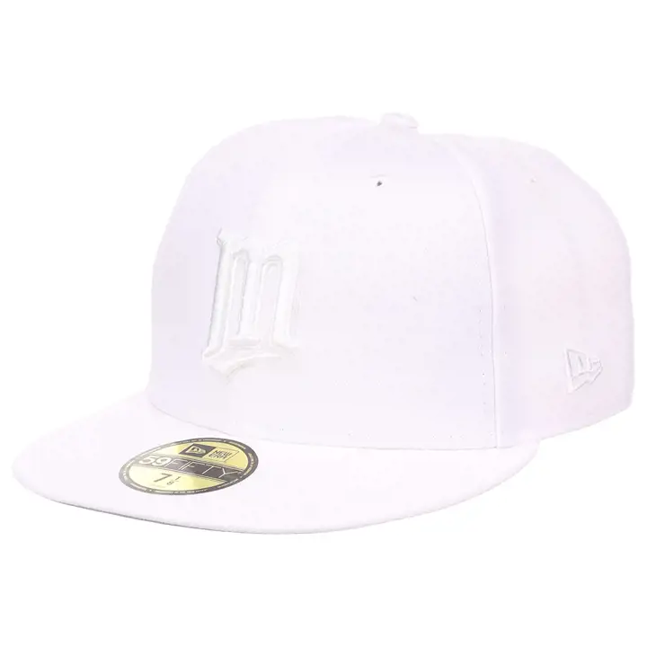 Casquette 59FIFTY MLB unie blanche des Minnesota Twins
