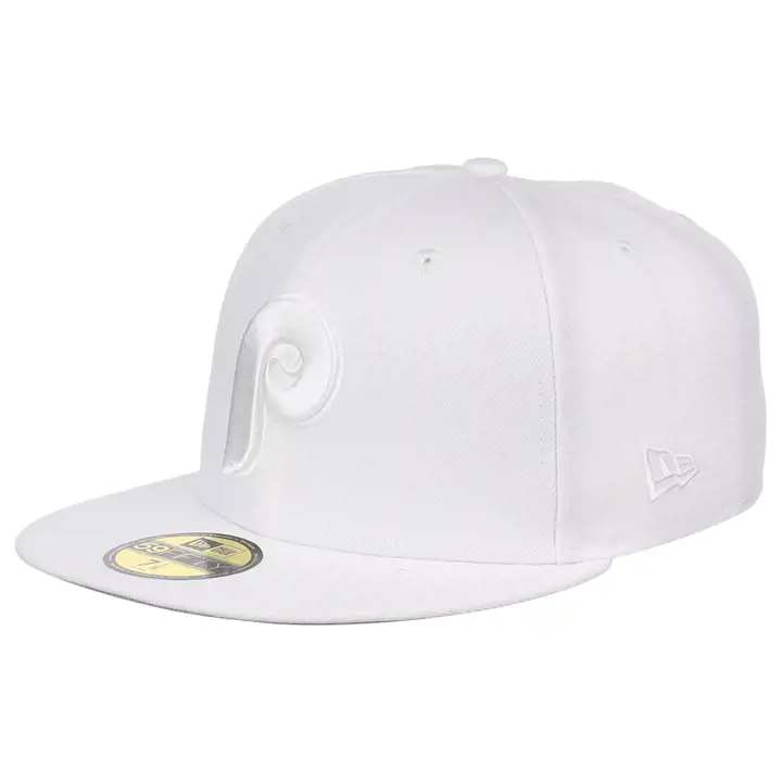 Casquette 59FIFTY MLB unie blanche Philadelphia Phillies