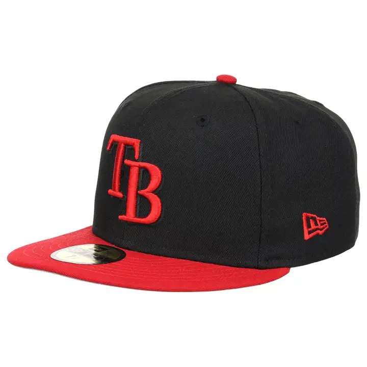 Casquette 59FIFTY Tampa Bay Rays MLB noire/rouge, noire, rouge