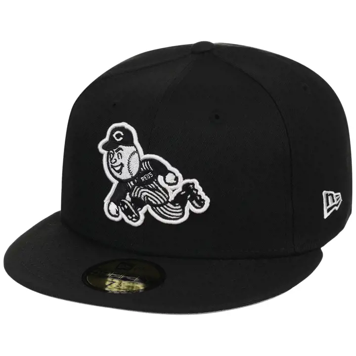 Cincinnati Reds MLB B-DUB 59FIFTY Team Blk/Wht