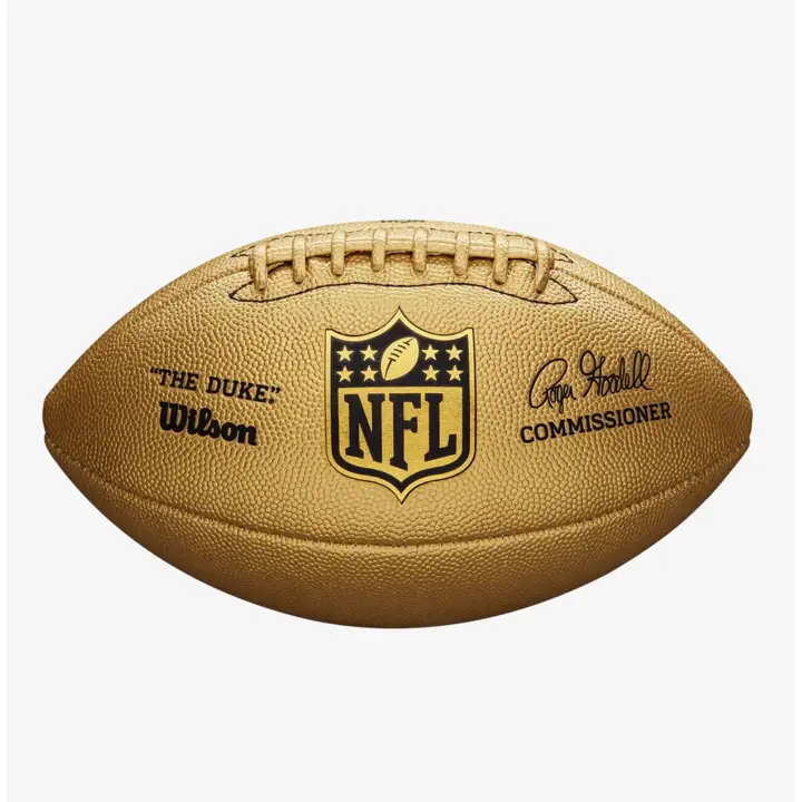 "Ballon de football américain NFL « The Duke » Replica Gold Metallic AST"