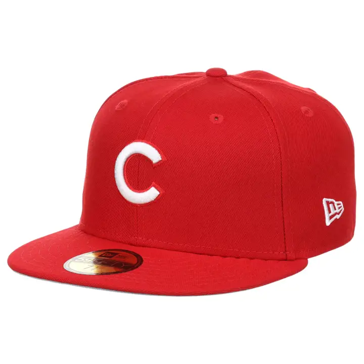 Casquette 59FIFTY MLB re-dub rouge des Chicago Cubs
