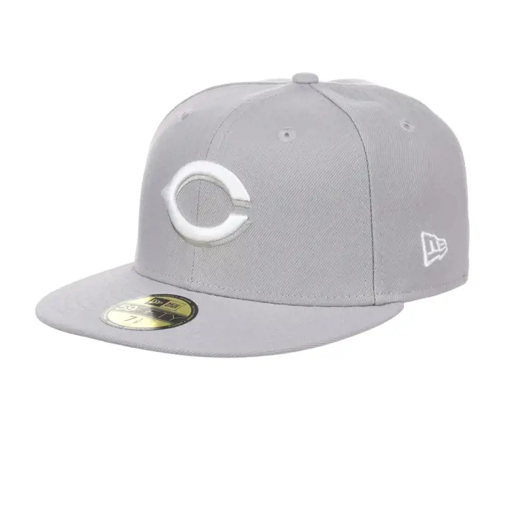 Casquette ajustée 59FIFTY Team gry MLB Re-Dub gris des Reds de Cincinnati