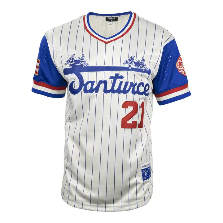 Maillot rayé en V réplique Cangrejeros de Santurce NL IV