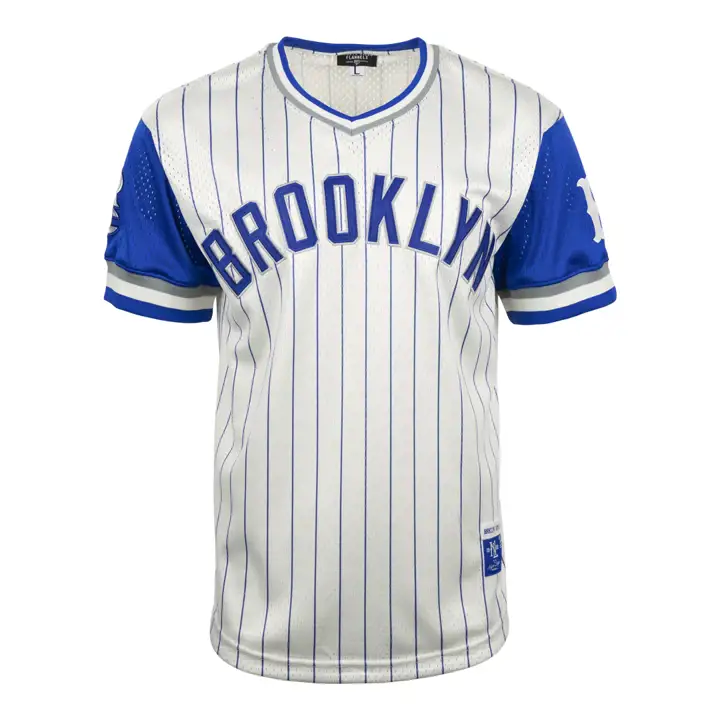 Maillot réplique Brooklyn Royal Giants NL à rayures fines col en V IVO