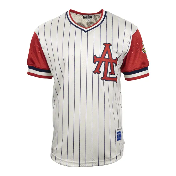 Maillot réplique à fines rayures en V des Atlanta Black Crackers NL IV