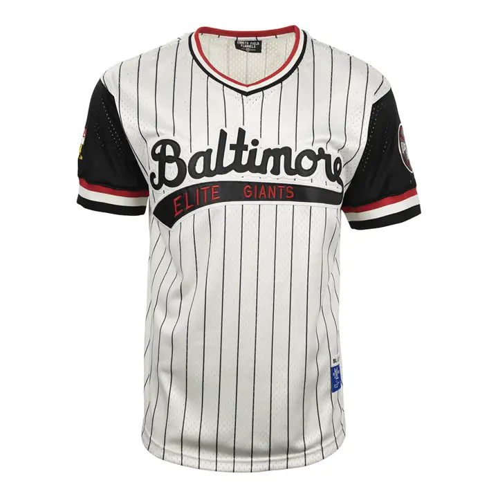 Maillot à rayures fines et col en V replica Baltimore Elite Giants NL IV