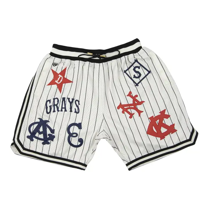 Negro League NL Replica Pinstripe Shorts IVO/BLK