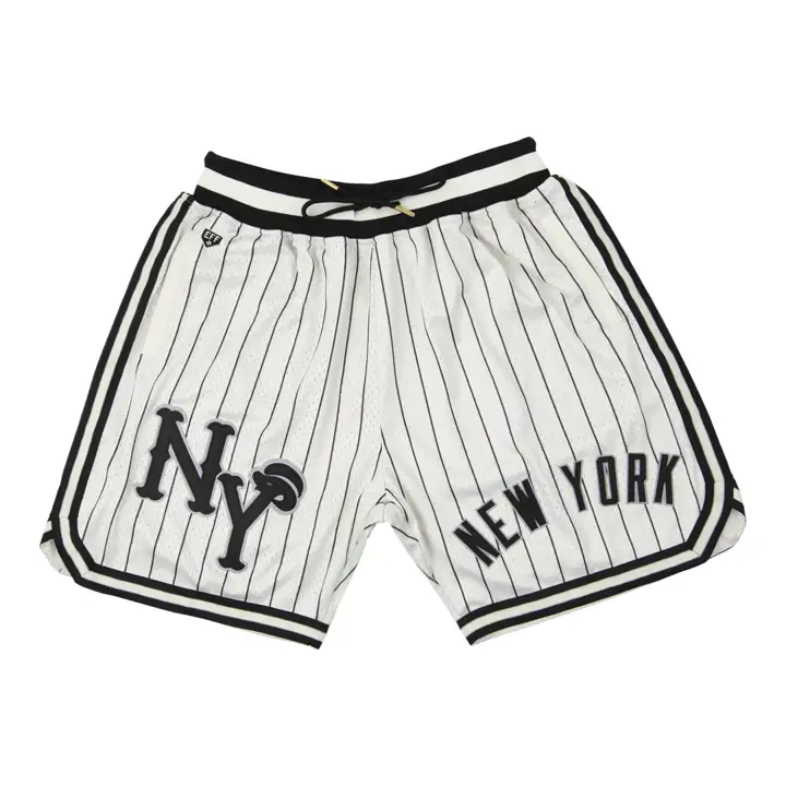 NEW YORK BLACK YANKEES NL Replica Pinstripe Shorts IVO/BLK