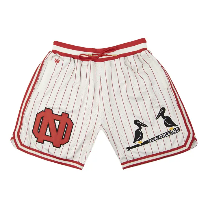 Shorts rayés réplique des New Orleans Black Pelicans NL IVO/R