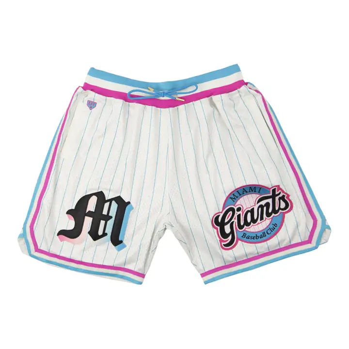 Miami Giants NL Réplique Short Rayé IVO/BLEU/ROSE