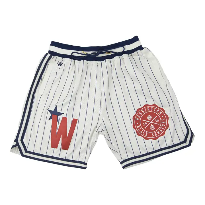 Shorts réplique rayés Washington Black Senators NL IVO/BL