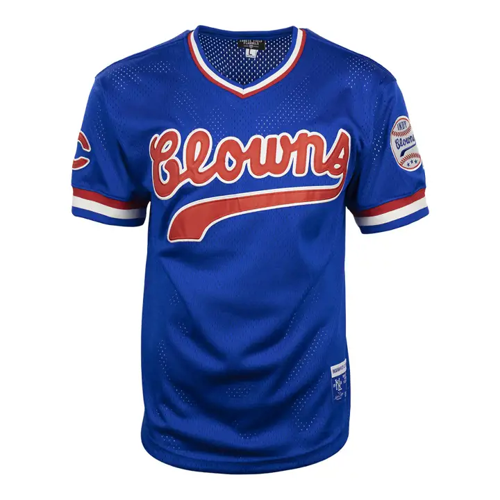 Maillot en mesh à col en V réplique des Indianapolis Clowns NL RBL
