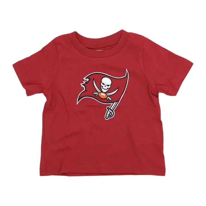 T-shirt pour bébé NFL Tampa Bay Buccaneers logo primaire ROUGE