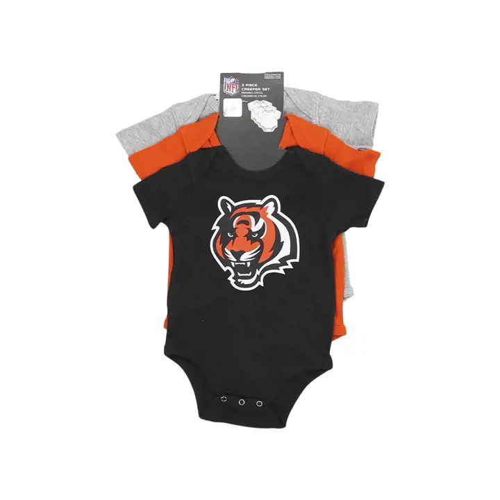 Ensemble de 3 pièces pour nouveau-né NFL Cincinnati Bengals Born To Be 23 ORG
