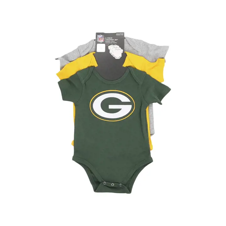 Ensemble 3 pièces de naissance Green Bay Packers NFL - « Born To Be » - 23 GRN