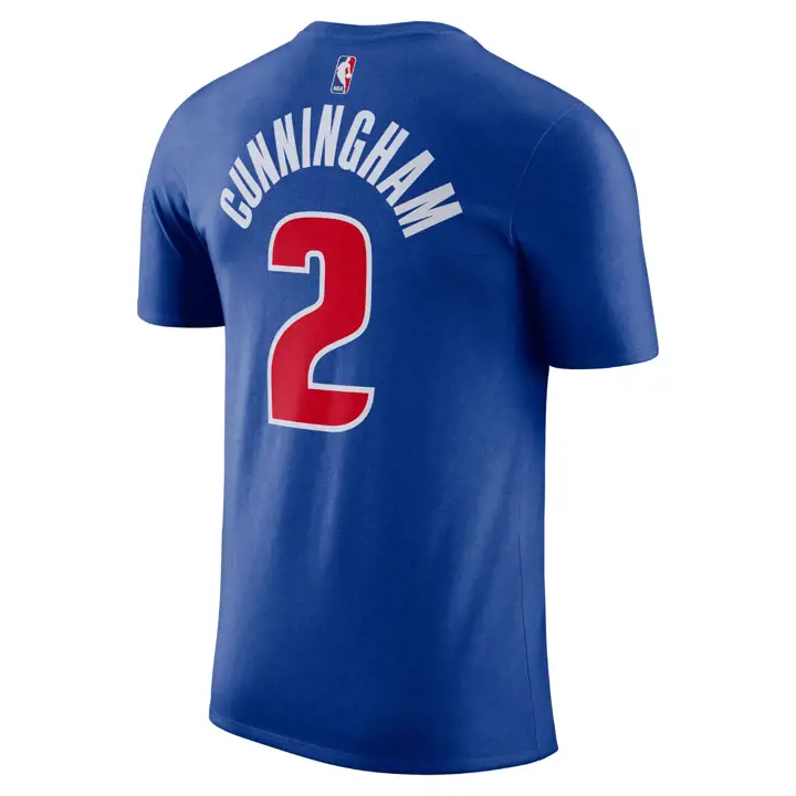 T-SHIRT JOUEUR NBA ICON DETROIT PISTONS CADE CUNNINGHAM BLEU
