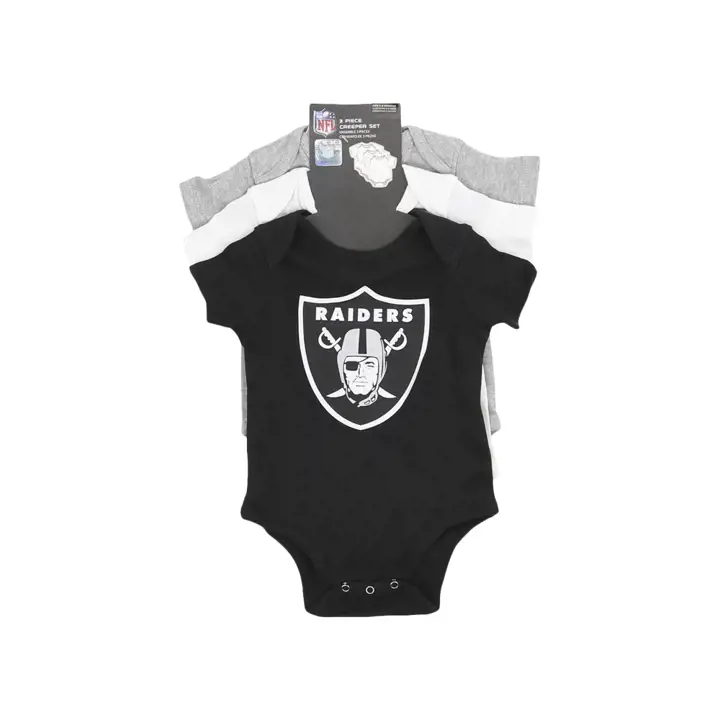 Ensemble 3 pièces de naissance Las Vegas Raiders NFL « Born To Be » 23 BLK