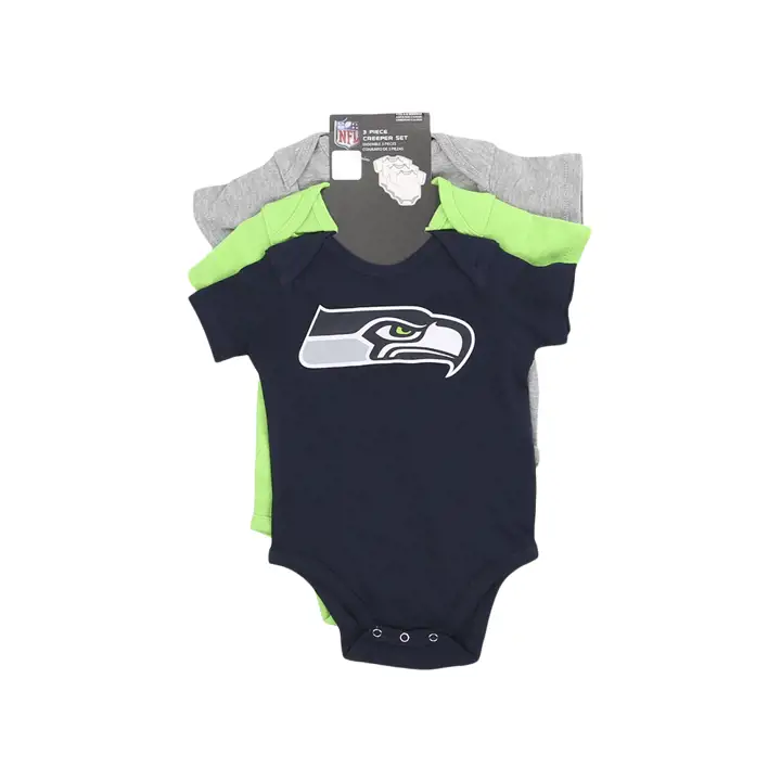 Seattle Seahawks NFL Coffret nouveau-né 3 pièces Born To Be 23 BLEU MARINE