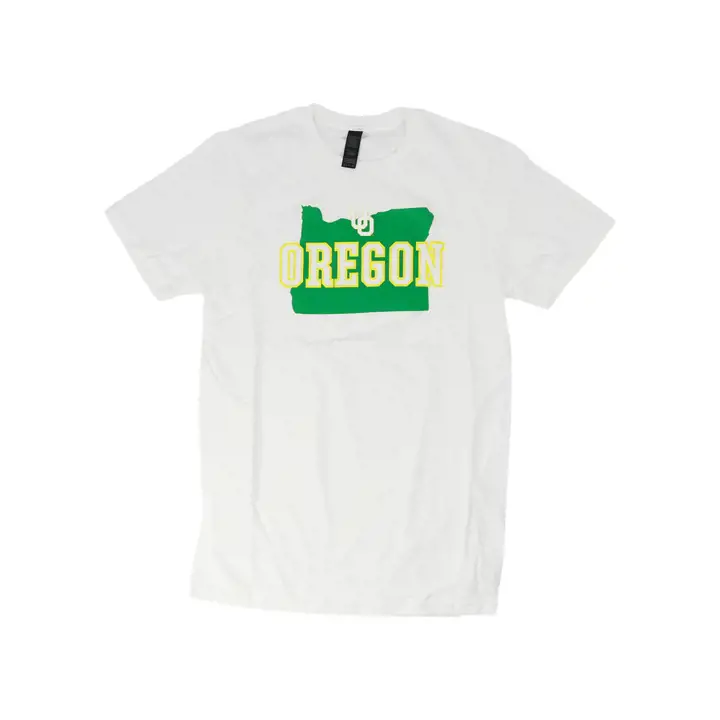 T-Shirt Foot Oregon Ducks 2F NCAA State Pride BLANC
