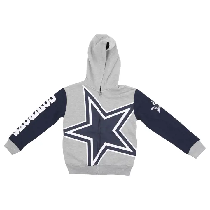 COWBOYS NFL Tableau d'affichage jeunesse à capuchon FZ gris
