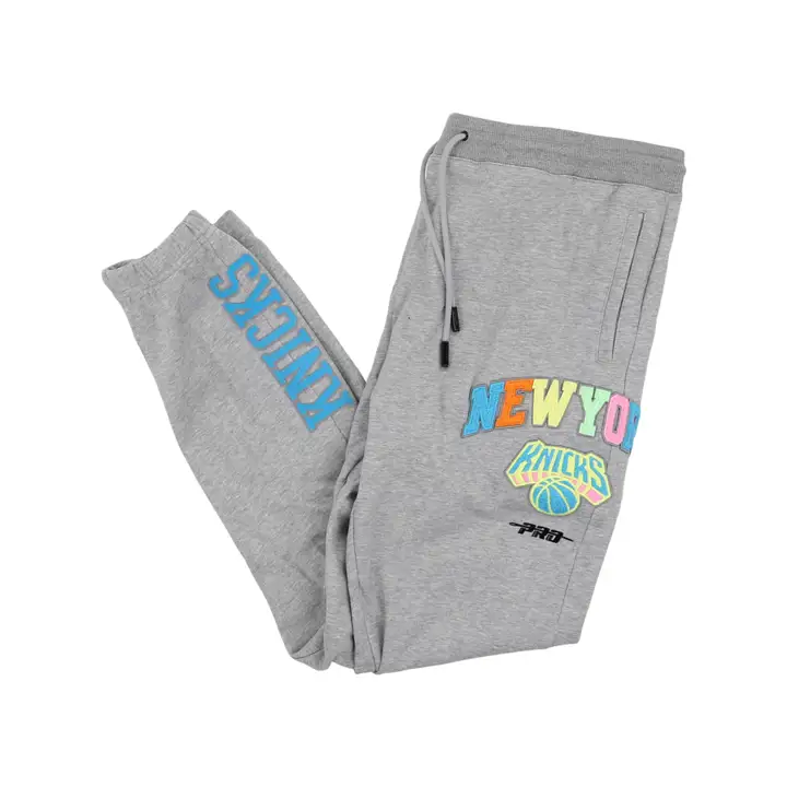 Pantalon gris délavé des Knicks de New York de la NBA