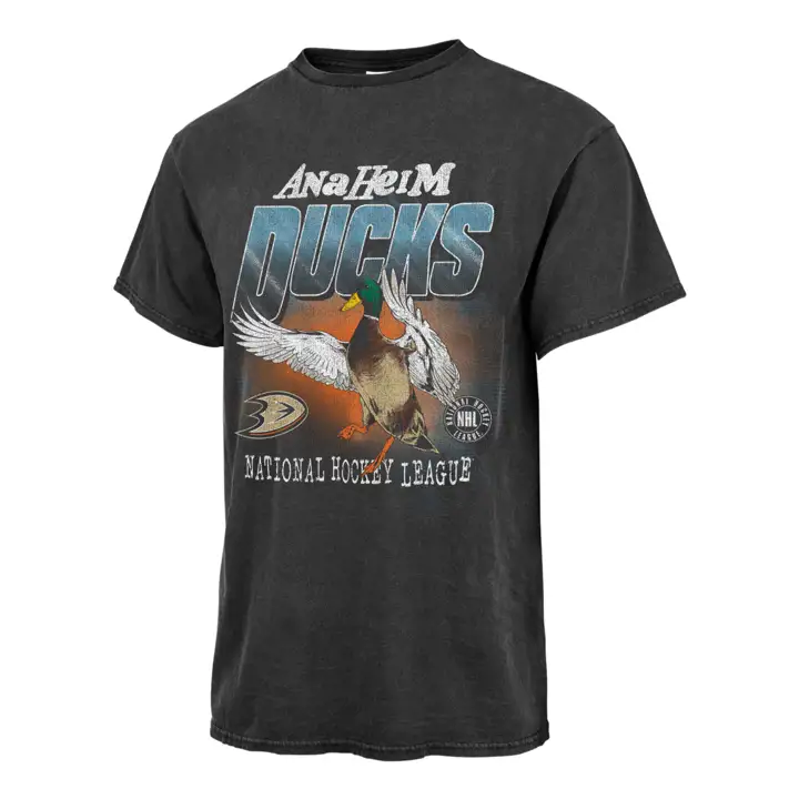 T-shirt tubulaire vintage pour homme LNH Ducks noir